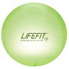 Gymnastický míč LIFEFIT® TRANSPARENT 75 cm, sv. zelený