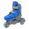 Kolečkové brusle TRISKATE BASIC, šedo-modré (Velikost XS)