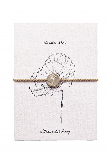 JP00102 Jewelry postcard Black White Poppy Packshot A Beautiful Story