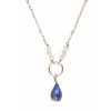 AW31220 Wanted Lapis Lazuli Moonstone Necklace Silver Plated Detail A Beautiful Story
