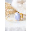 Prsten s modrým chalcedonem - pozlacený