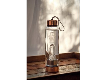Water Bottle with Crystal - Quartz