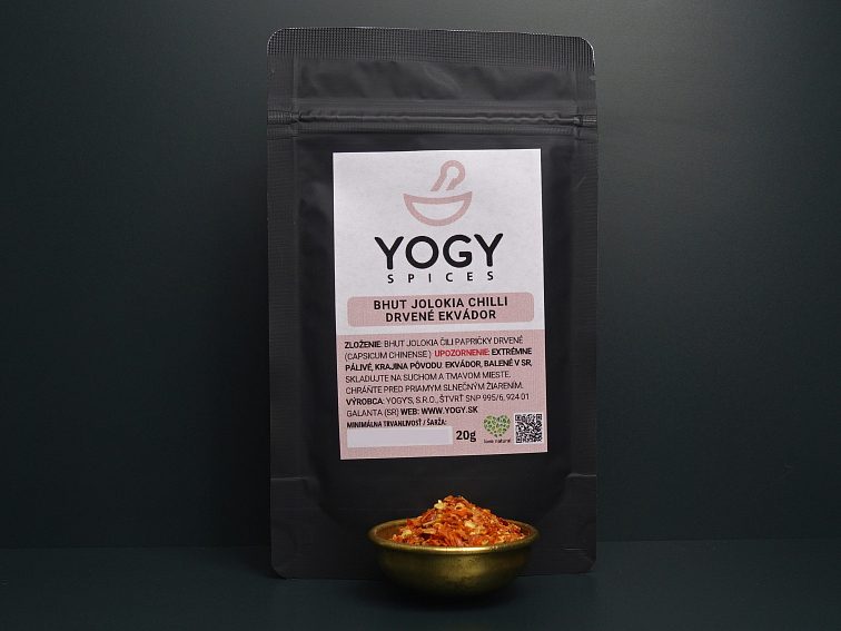 Drvené chilli Bhut Jolokia z Ekvádoru