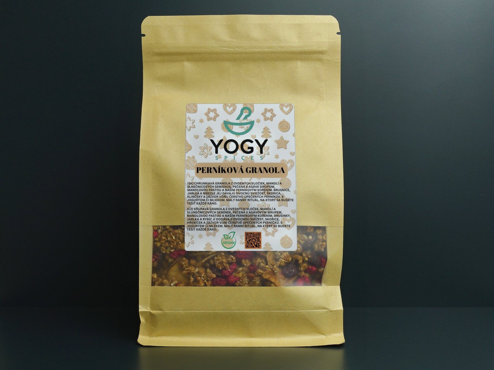Perníková granola YOGY 350 g v papierovom vrecku s okienkom