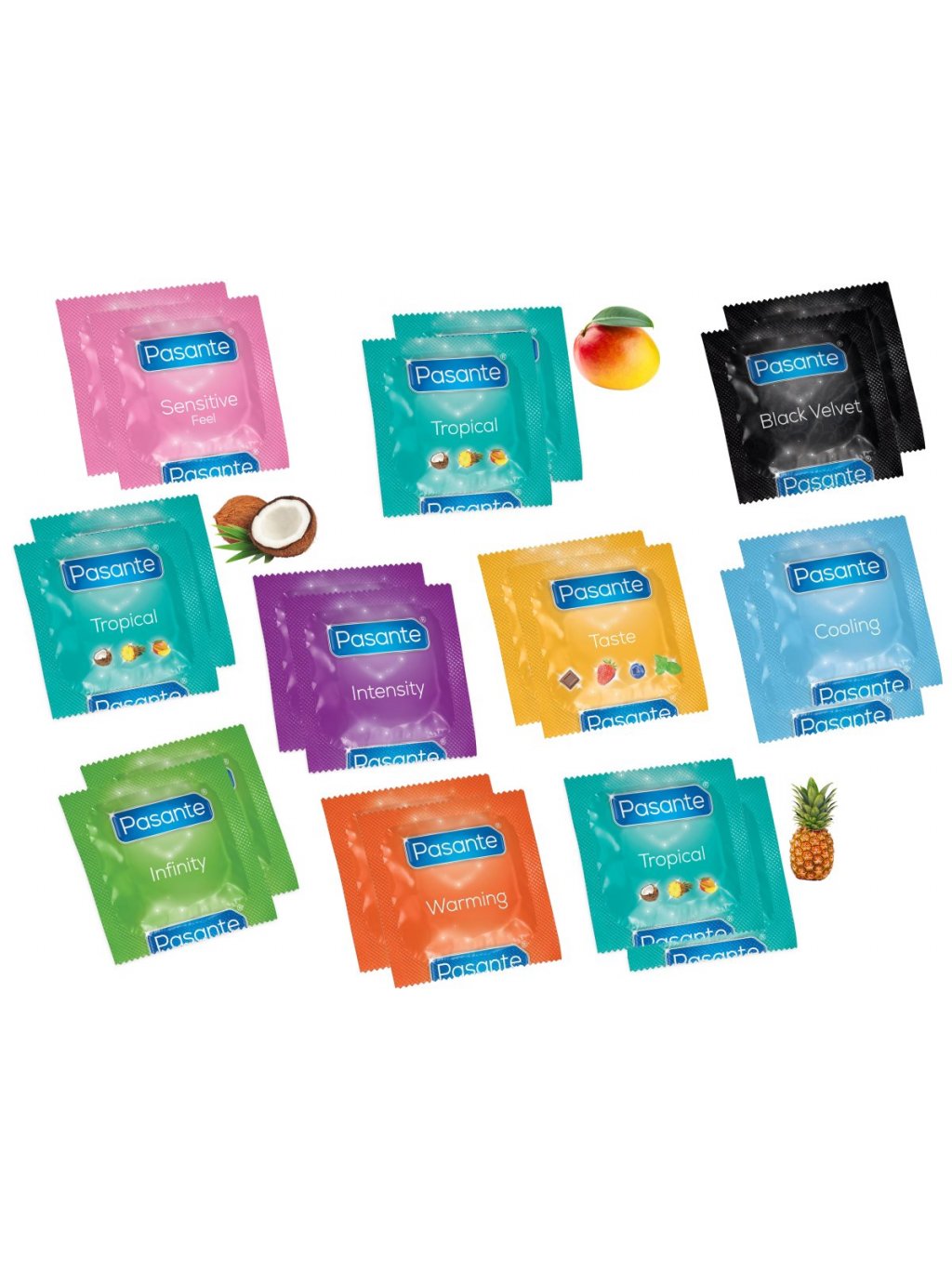 Balíček kondomů Pasante 18+2 ks zdarma