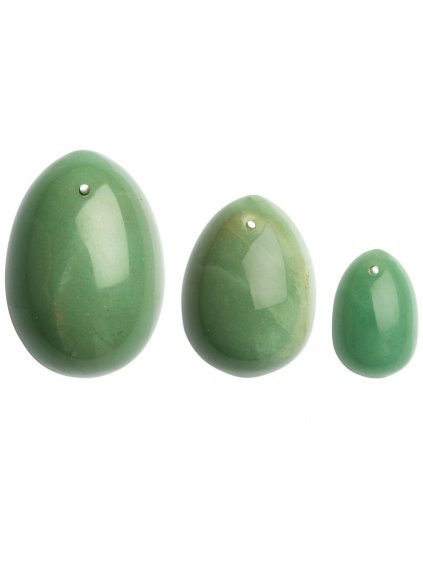 Sada yoni vajíček z jadeitu La Gemmes Jade Egg  (S, M a L)