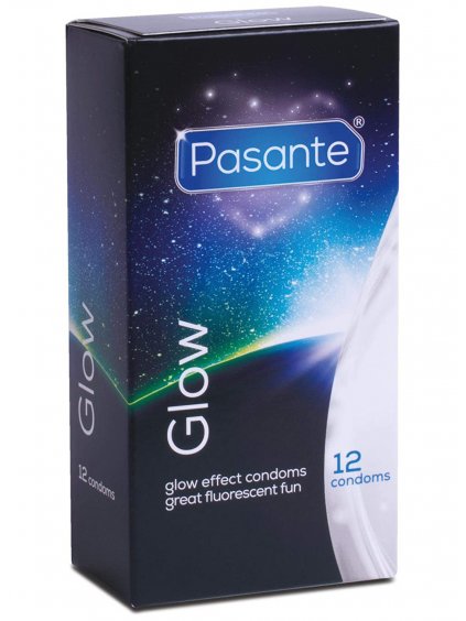 Svítící kondomy Pasante Glow, 12 ks