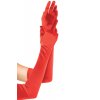 Dlouhé saténové rukavice Leg Avenue  červené