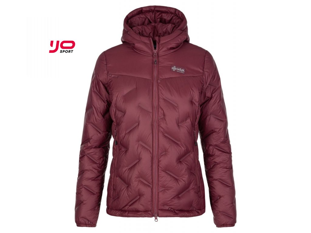 Dámská péřová bunda Kilpi ALBERTA-W (Barva DRD, Velikost 34)