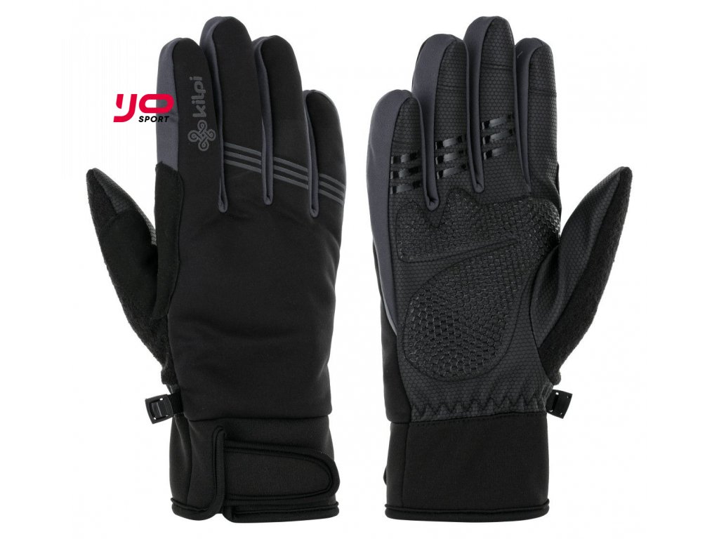 Softshellové zateplené rukavice Kilpi CINQO-U (Barva BLK, Velikost XL)