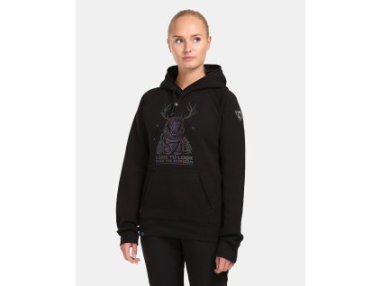 Dámská klokanka s kapucí Kilpi LTD BELLATRIX-W (Barva BLK, Velikost 34)