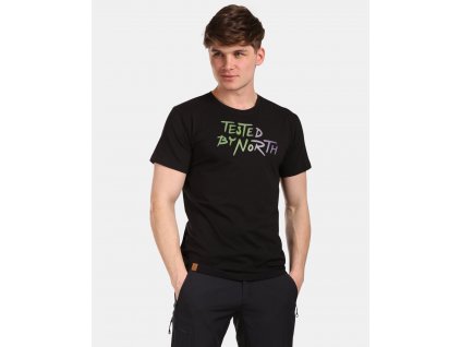Pánské bavlněné tričko Kilpi DISCOVER-M (Barva BLK, Velikost L)