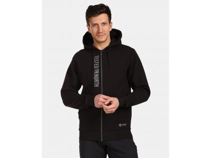 Pánská bavlněná mikina s kapucí Kilpi AVILA-M (Barva BLK, Velikost L)