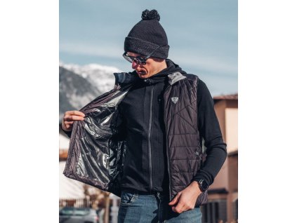 Pánská vesta s integrovanými vyhřívacími panely Kilpi HEATEO-M (Barva BLK, Velikost L)