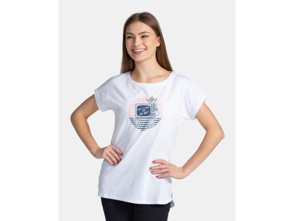 Dámské bavlněné triko Kilpi NELLIM-W (Barva WHT, Velikost 34)