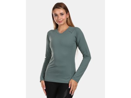 Dámské funkční triko s dlouhým rukávem Kilpi SPOLETO-W (Barva KHK, Velikost 46)
