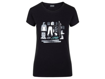 Dámské tričko s krátkým rukávem Kilpi TORNES-W (Barva BLK, Velikost 36)