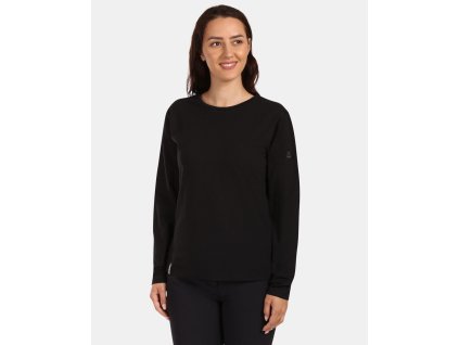 Dámské bavlněné tričko s dlouhým rukávem Kilpi PROMOX-W (Barva BLK, Velikost 36)