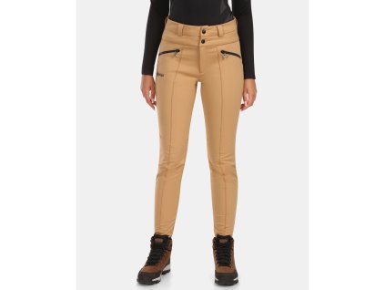 Dámské lyžařské softshellové kalhoty Kilpi MAURA-W (Barva BEG, Velikost 34)