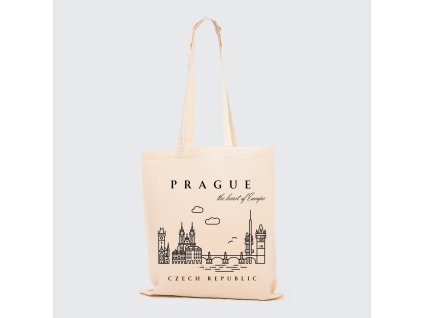 Plátěná taška s potiskem Prague