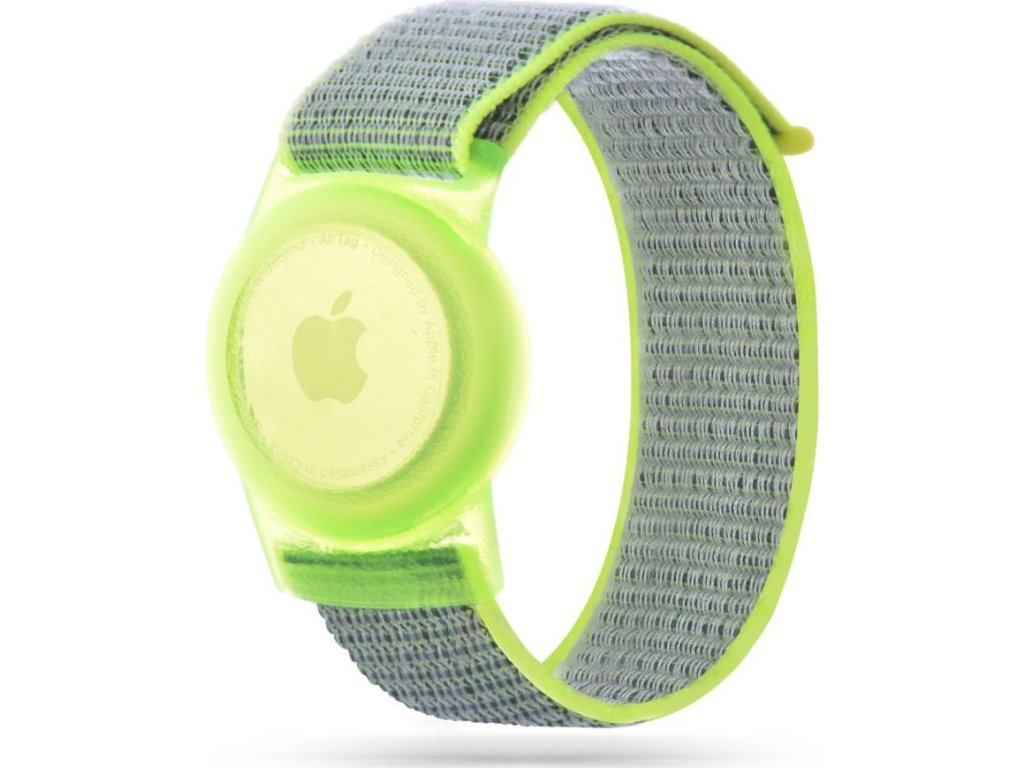 Tech-Protect Dětský řemínek s pouzdrem pro AirTag - Tech-Protect, Nylon Lime