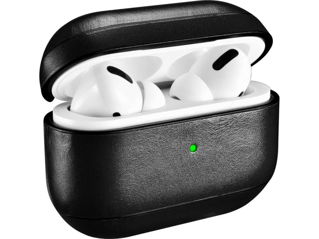 iCarer Kožené pouzdro na sluchátka AirPods Pro - iCarer, Vintage Black 01.14.IAP045-BK