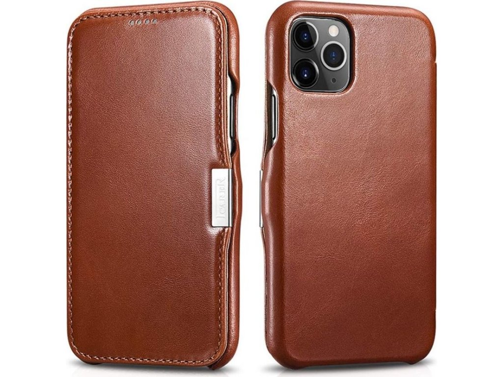 iCarer Knížkové pouzdro pro iPhone 11 Pro - iCarer, Vintage Brown 01.19.RIX1107-BN