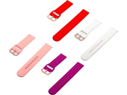 Jednobarevný řemínek pro chytré hodinky 22mm vel.M/L (Velikost 22mm, Obvod M-L (střední až větší obvod zápěstí), Barva Dragon fruit)