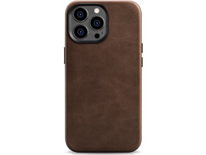 iCarer Kožený obal na iPhone 14 Pro - iCarer, OilWax MagSafe Brown WMI14220702-BN