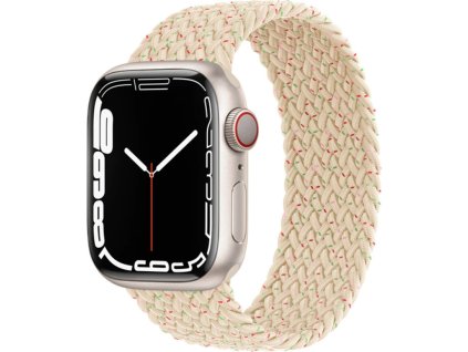 Pletený navlékací řemínek pro Apple Watch - White Star (Velikost 38/40/41mm, Barva Béžová, Obvod M (střední obvod zápěstí))