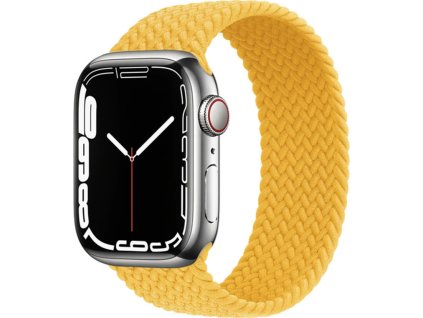 Pletený navlékací řemínek pro Apple Watch - Žlutý (Velikost 38/40/41mm, Barva Žlutá, Obvod M (střední obvod zápěstí))