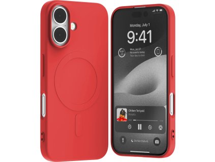 Mercury Ochranný kryt na iPhone 16 - Mercury, SemiSilicon MagSafe Red