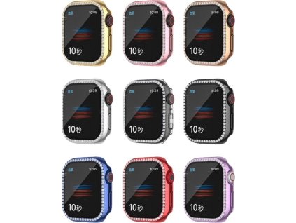 Ochranné kamínkové pouzdro se sklíčkem pro Apple Watch 44mm (Barevná varianta Černý)