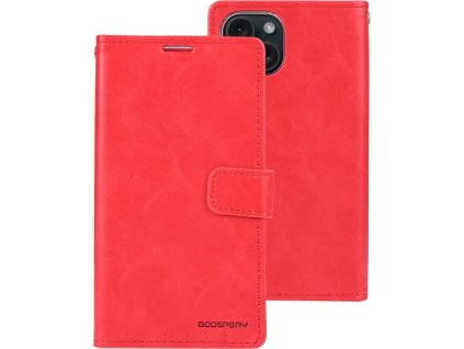 Mercury Ochranné pouzdro na iPhone 15 - Mercury, Bluemoon Diary Red