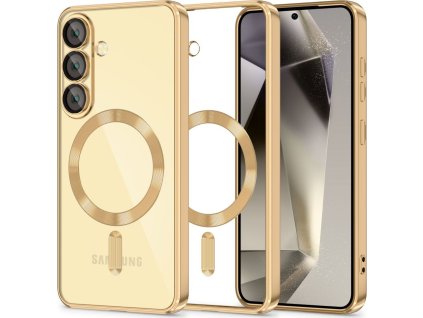 Tech-Protect Ochranný kryt na Samsung Galaxy S25 - Tech-Protect, MagFlex MagSafe Shiny Gold