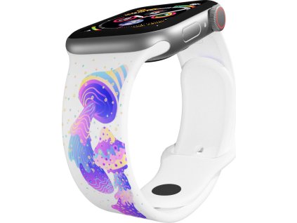 Apple watch řemínek Houbičky (Barva Černá, Rozměr 38/40/41mm)