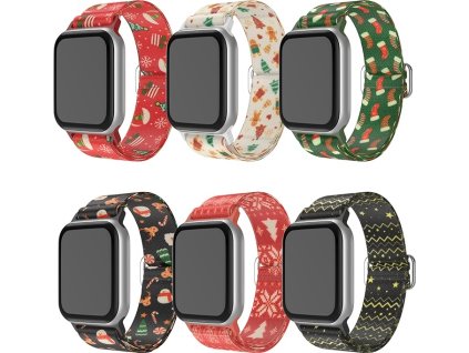 Vánoční řemínek se sponou pro Apple Watch 42/44/45/49mm