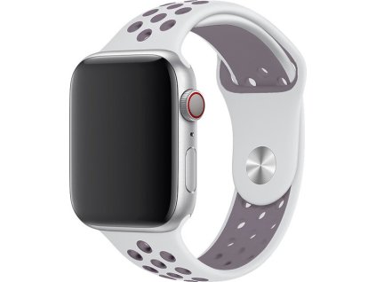 Sportovní řemínek na Apple Watch - Bílá levandule (Velikost 38/40/41mm, Obvod M-L (střední až větší obvod zápěstí), Barva Bílo-fialová)