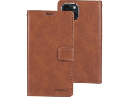 Ochranné pouzdro na iPhone 15 - Mercury, Bluemoon Diary Brown