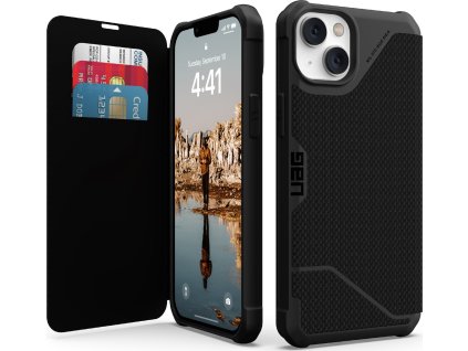 Ochranný kryt pro iPhone 14 PLUS - UAG, Metropolis Folio Kevlar Black