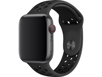 Sportovní řemínek na Apple Watch - Černý (Barva Černá, Velikost 38/40/41mm, Obvod S-M (menší až střední obvod zápěstí))