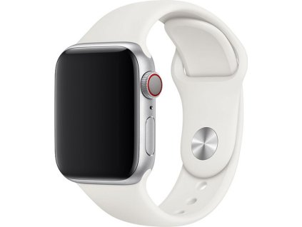 Jednobarevný řemínek pro Apple Watch - Bílý (Barva Bílá, Velikost 38/40/41mm, Obvod S-M (menší až střední obvod zápěstí))