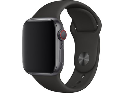 Jednobarevný řemínek pro Apple Watch - Černý (Barva Černá, Velikost 38/40/41mm, Obvod S-M (menší až střední obvod zápěstí))