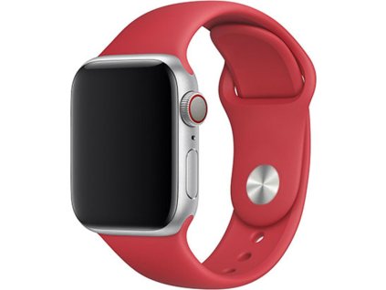 Jednobarevný řemínek pro Apple Watch - Červený (Barva Červená, Velikost 38/40/41mm, Obvod S-M (menší až střední obvod zápěstí))