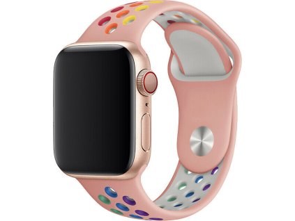 Sportovní řemínek na Apple Watch - Rainbow pink (Velikost 38/40/41mm, Obvod S-M (menší až střední obvod zápěstí), Barva Rainbow pink)