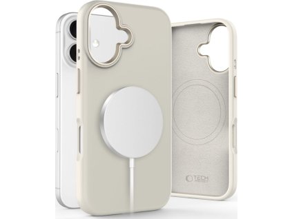 Tech-Protect Ochranný kryt na iPhone 16 - Tech-Protect, Pure MagSafe Cosmic Latte