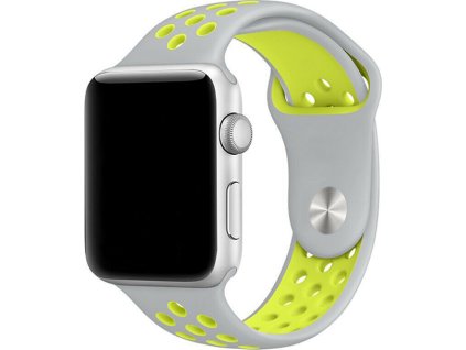 Sportovní řemínek na Apple Watch - Silver-Volt (Velikost 38/40/41mm, Obvod S-M (menší až střední obvod zápěstí), Barva Silver-Volt)