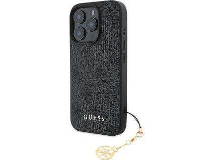 Guess Ochranný kryt na iPhone 16 Pro - Guess, 4G Charm Gray GUHCP16LGF4GCK