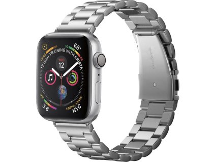 Spigen Kovový řemínek pro Apple Watch 44mm / 45mm / 46mm / 49mm - Spigen, Modern Fit Silver 062MP25404