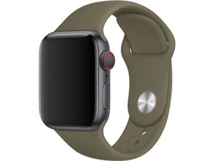 Jednobarevný řemínek pro Apple Watch - Khaki (Barva Khaki, Velikost 38/40/41mm, Obvod S-M (menší až střední obvod zápěstí))